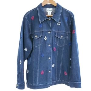 Quacker Factory Denim Jacket Large